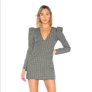 LOVERS + FRIENDS NWT Plaid long sleeve mini dress
